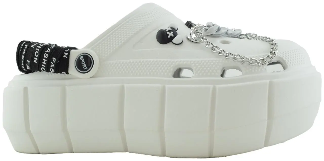 Купить 9800-231 white GLAMFOREVER Кроксы женские за 2 530 руб. в интернет-магазине Дом Обуви