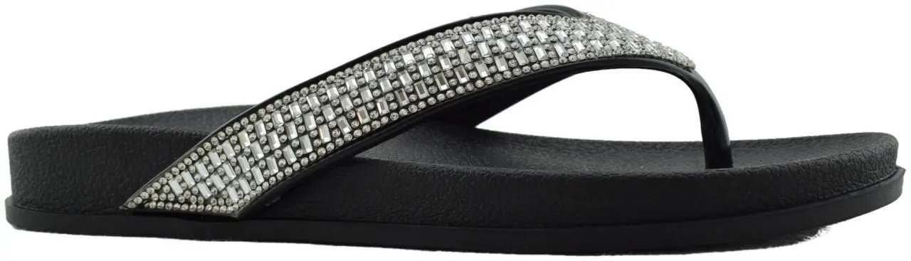 Купить 2058-251 black GlamForever Сланцы женские за 1 700 руб. в интернет-магазине Дом Обуви