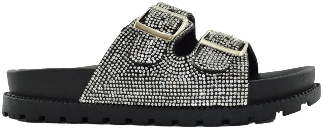 Купить 3128-251 black GlamForever Сланцы женские за 2 340 руб. в интернет-магазине Дом Обуви