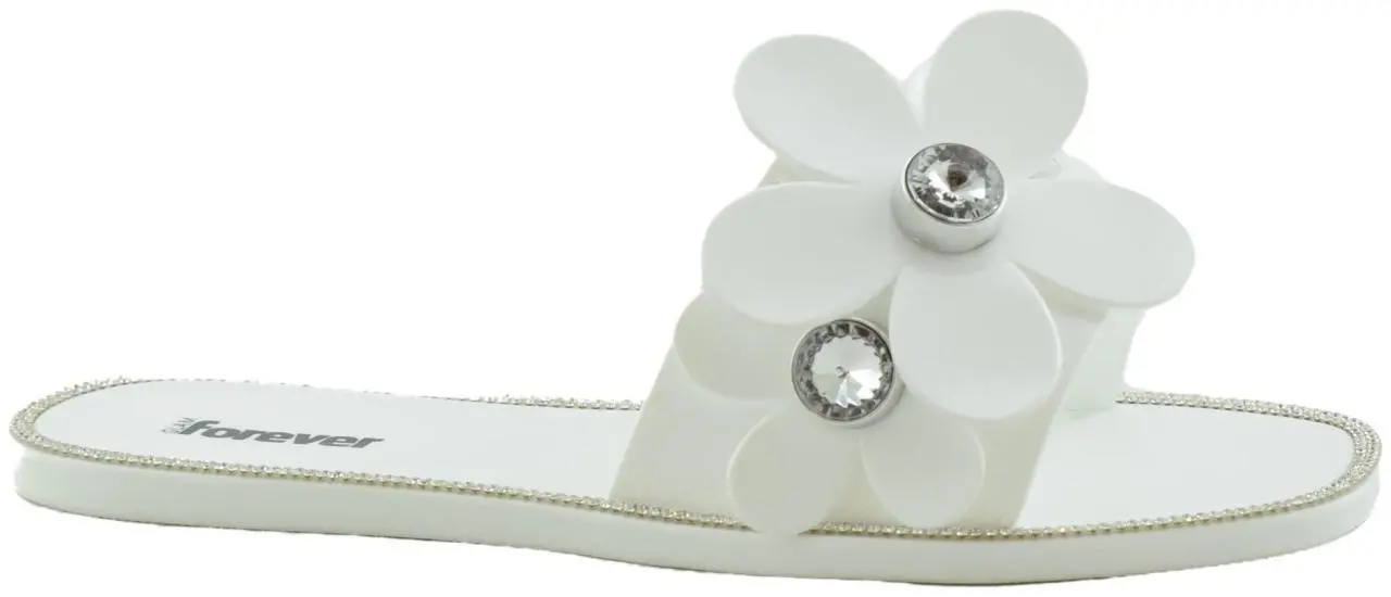 Купить 1040-251 White GlamForever Сланцы женские за 1 790 руб. в интернет-магазине Дом Обуви