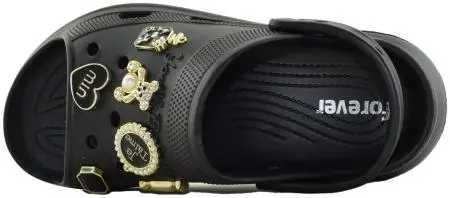 Купить 3006-241 black GLAMFOREVER Кроксы женские за 2 340 руб. в интернет-магазине Дом Обуви