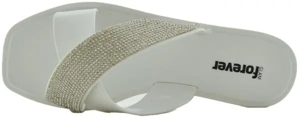 Купить 1099-251 White GlamForever Сланцы женские за 1 490 руб. в интернет-магазине Дом Обуви