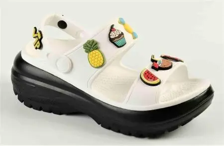 Купить 1001-231 white GlamForever Кроксы женские за 1 670 руб. в интернет-магазине Дом Обуви