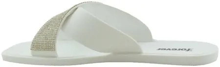 Купить 1099-251 White GlamForever Сланцы женские за 1 490 руб. в интернет-магазине Дом Обуви