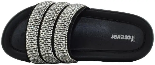 Купить 1097-251 black GlamForever Сланцы женские за 1 830 руб. в интернет-магазине Дом Обуви