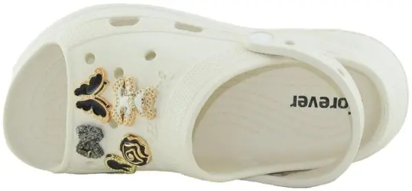 Купить 3005-241 white GLAMFOREVER Кроксы женские за 2 340 руб. в интернет-магазине Дом Обуви