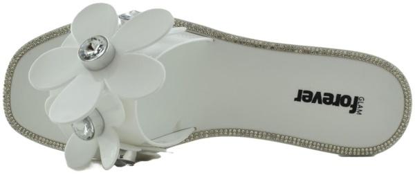 Купить 1040-251 White GlamForever Сланцы женские за 1 790 руб. в интернет-магазине Дом Обуви