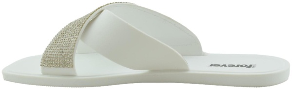 Купить 1099-251 White GlamForever Сланцы женские за 1 490 руб. в интернет-магазине Дом Обуви