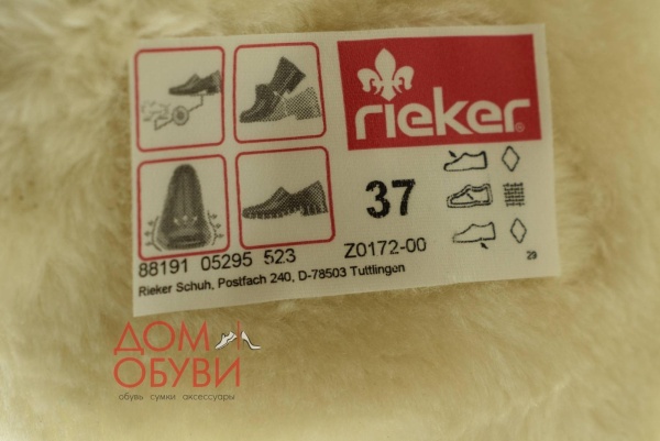 Купить Z0172-00 RIEKER Ботинки женские за 7 460 руб. в интернет-магазине Дом Обуви